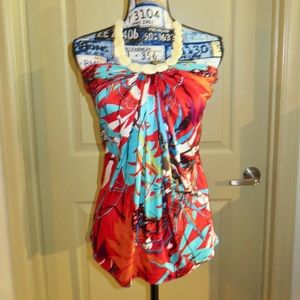 Sky Beaded Halter Top